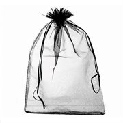 Organza - chiffonpose. Sort. 230 mm. 10 stk.